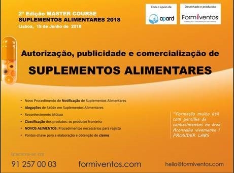  2ª Edição Master Course |Suplementos Alimentares|19 de junho 2018