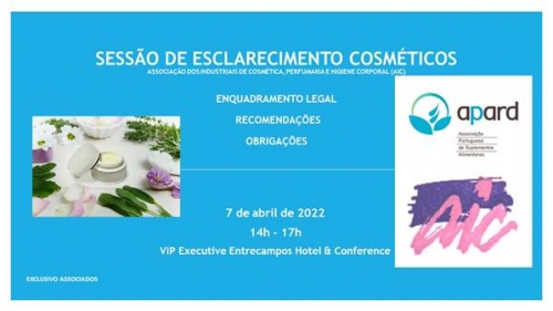 Sessão de Esclarecimento Cosméticos | 7 de Abril 2022